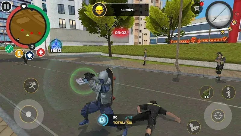 Скриншот Rope Hero: Mafia City Wars MOD APK 1