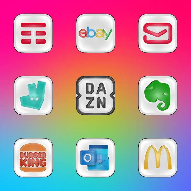 Ảnh chụp màn hình Glossy - Icon Pack 4
