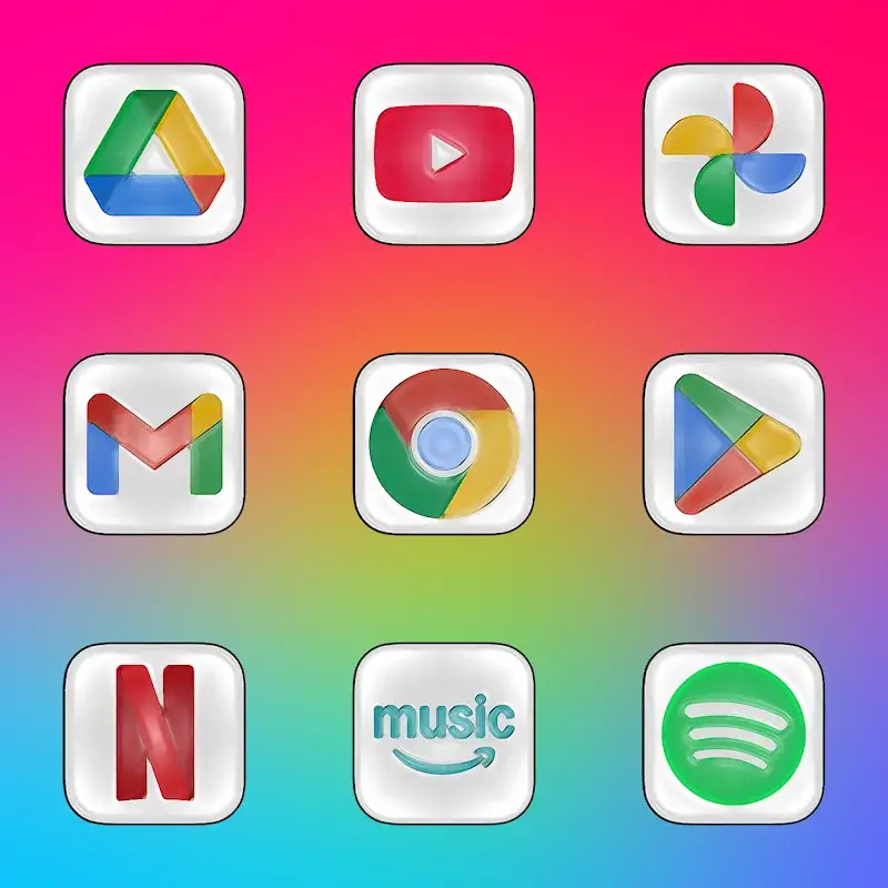 Ảnh chụp màn hình Glossy - Icon Pack 3