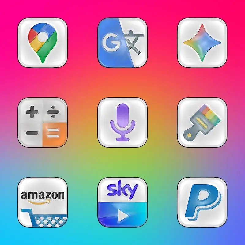 Ảnh chụp màn hình Glossy - Icon Pack 5
