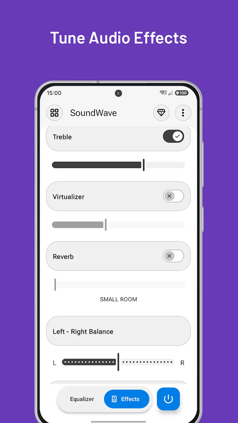 Pratinjau dalam aplikasi SoundWave 4