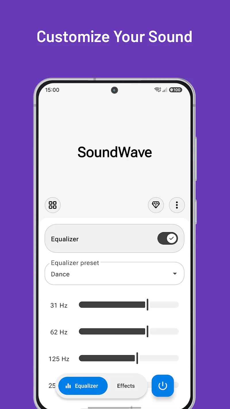 Pratinjau dalam aplikasi SoundWave 1