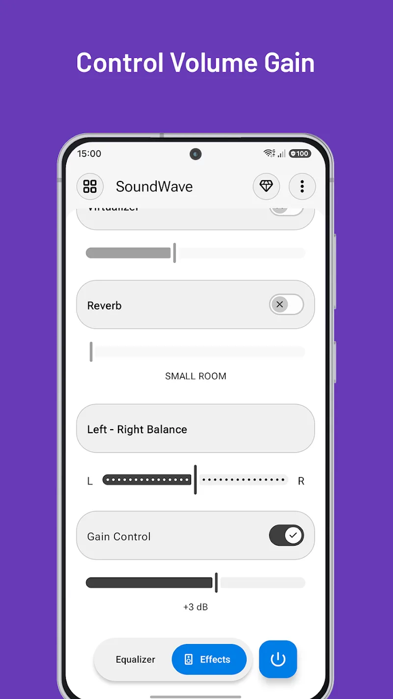 Pratinjau dalam aplikasi SoundWave 5