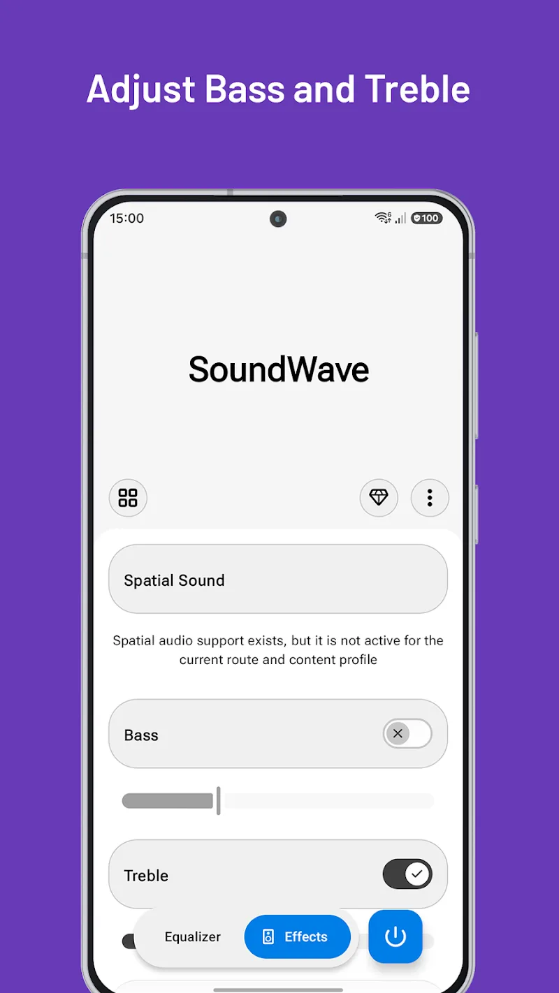 Pratinjau dalam aplikasi SoundWave 3