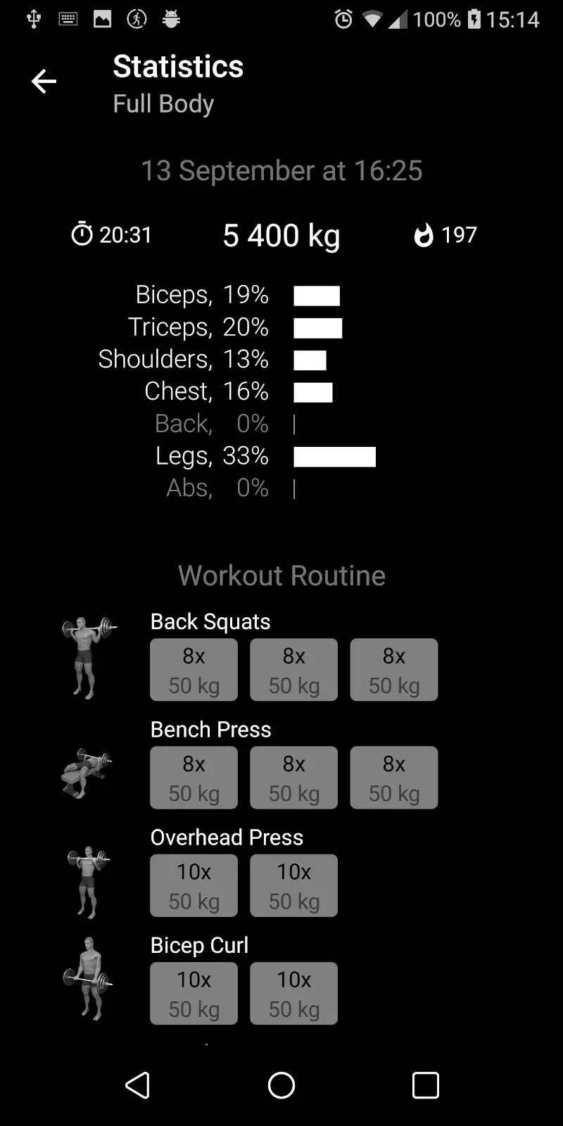 Captura de tela 5 do app Bodybuilding. Weight Lifting