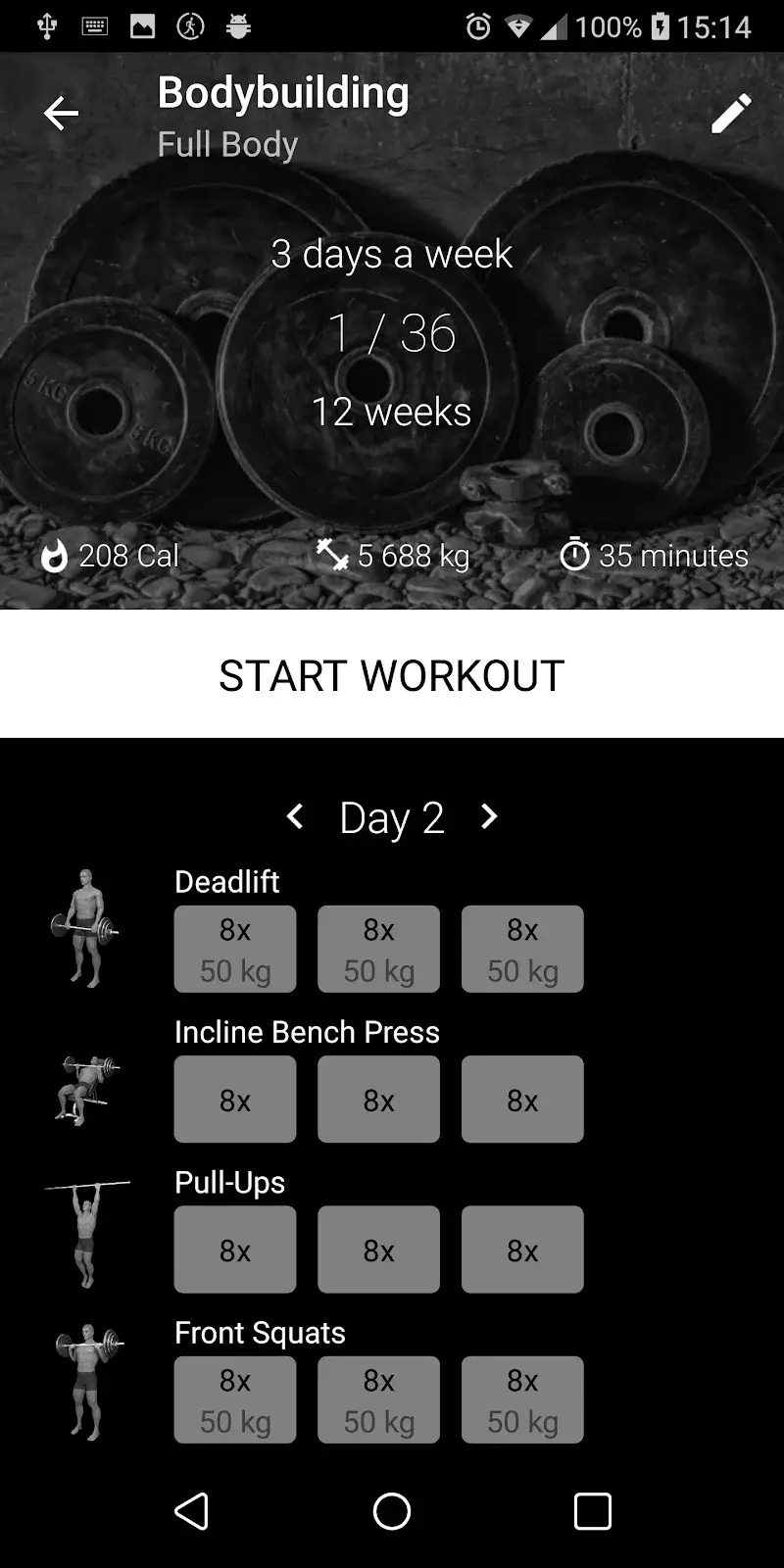 Captura de tela 1 do app Bodybuilding. Weight Lifting