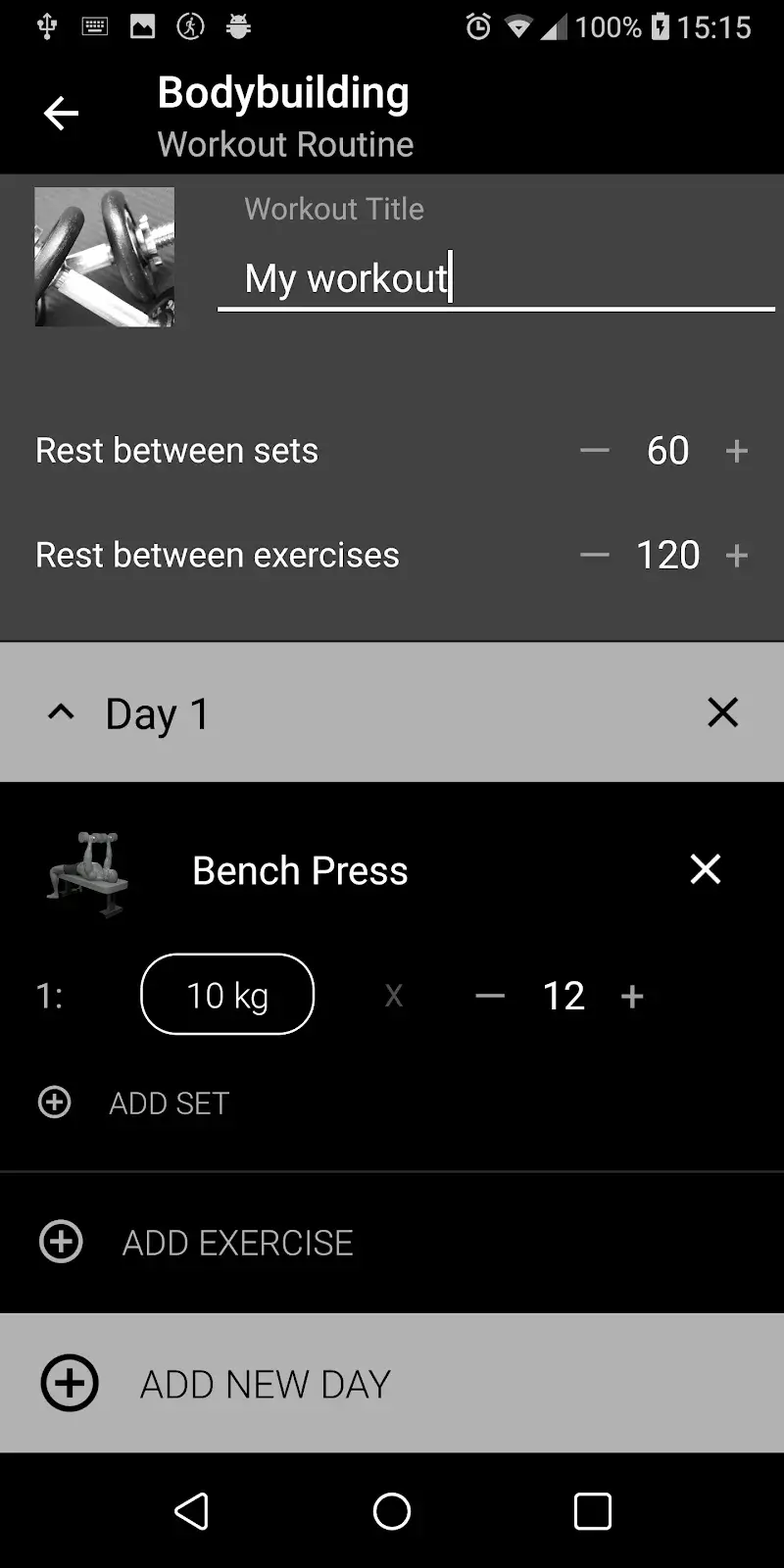 Captura de tela 6 do app Bodybuilding. Weight Lifting