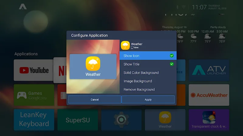 Captura de tela do ATV Launcher Pro 6