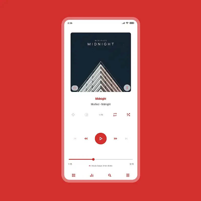 Скриншот 1 Luminous - Poweramp Skin