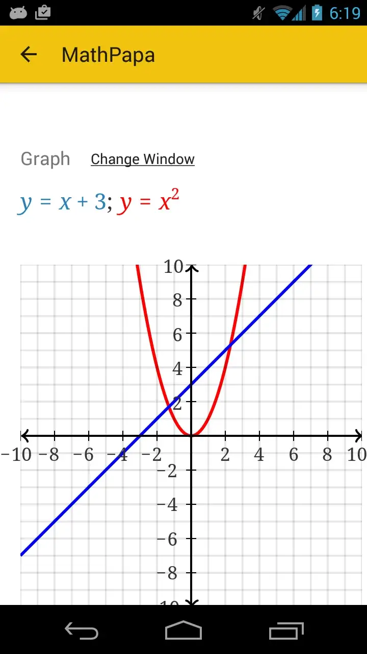 Tangkapan layar MathPapa 3
