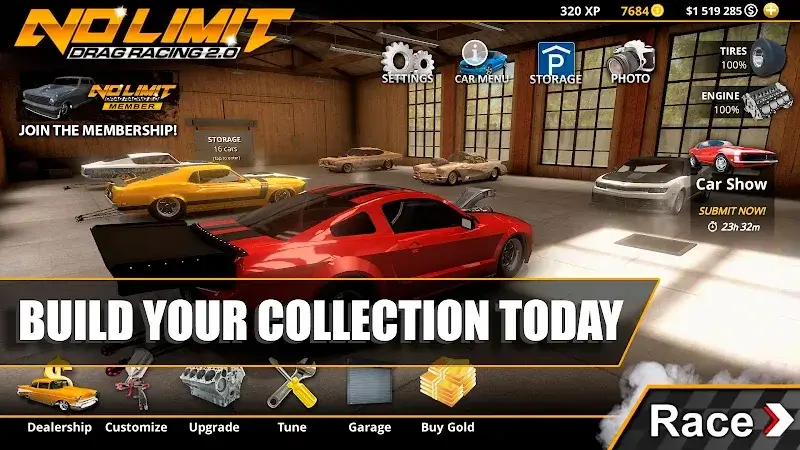 No Limit Drag Racing 2 captura de pantalla 1