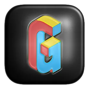 Glossy Dark 3D