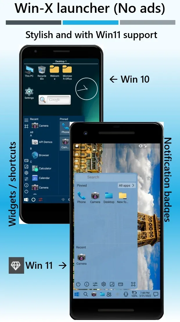 Captura de pantalla de Win-X Launcher 1