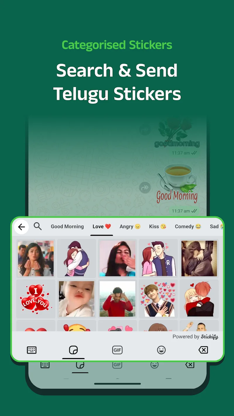 Prévia do app Desh Telugu Keyboard 6