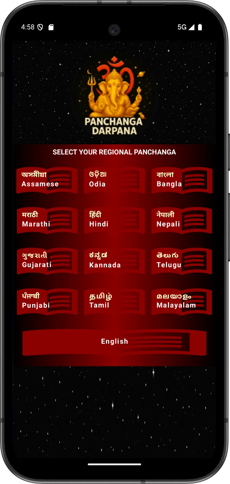 Vista previa 1 de la app Astrology & Panchanga Calendar