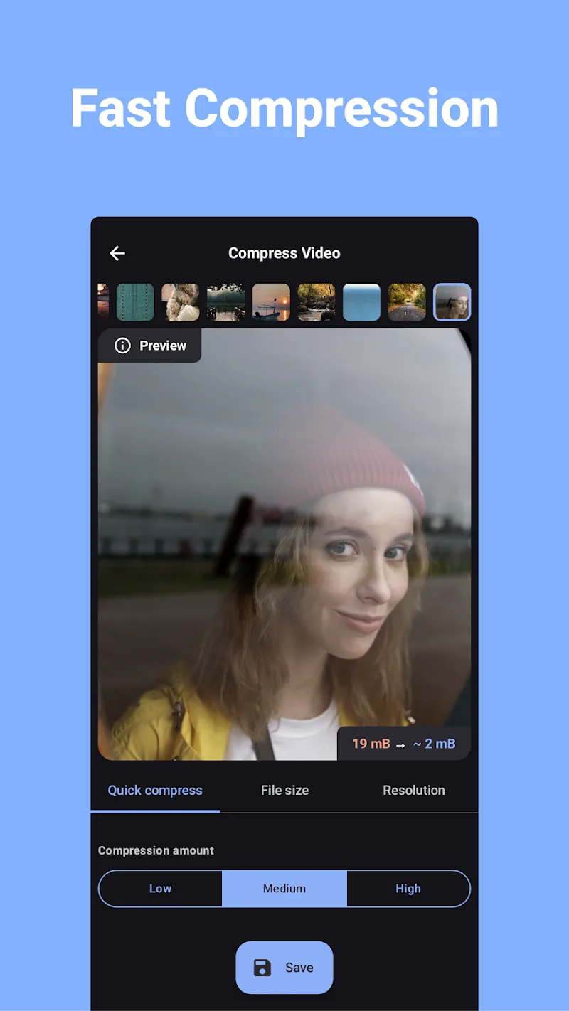 Video Compression Tool - Resizing Video скриншот 1