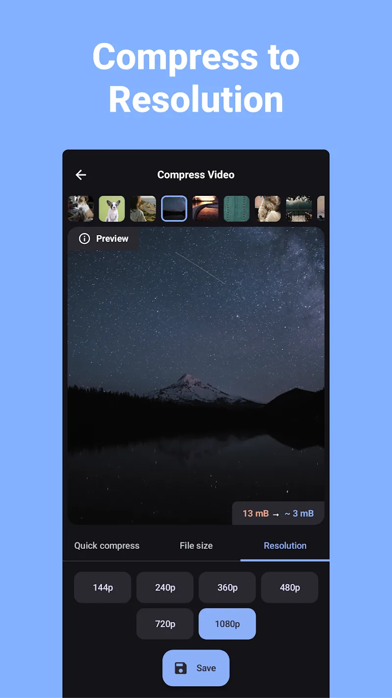Video Resize & Compress - Video Resizing кадр 3