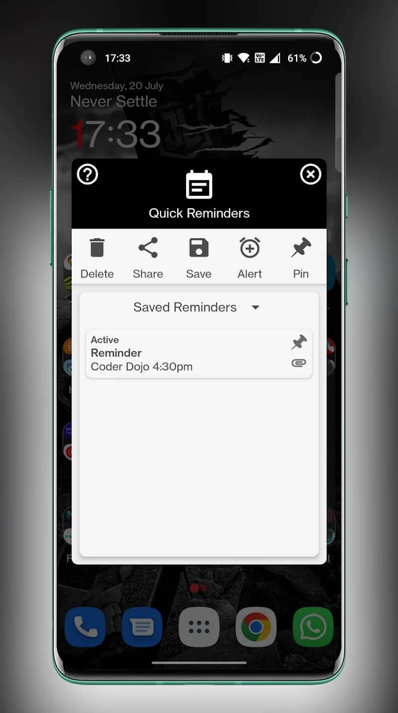 Tangkapan Layar Quick Reminders 6