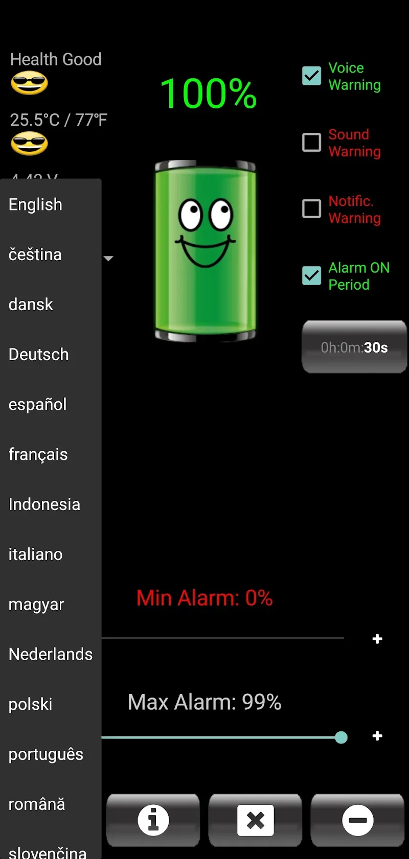 Battery Alarm PRO screenshot 3
