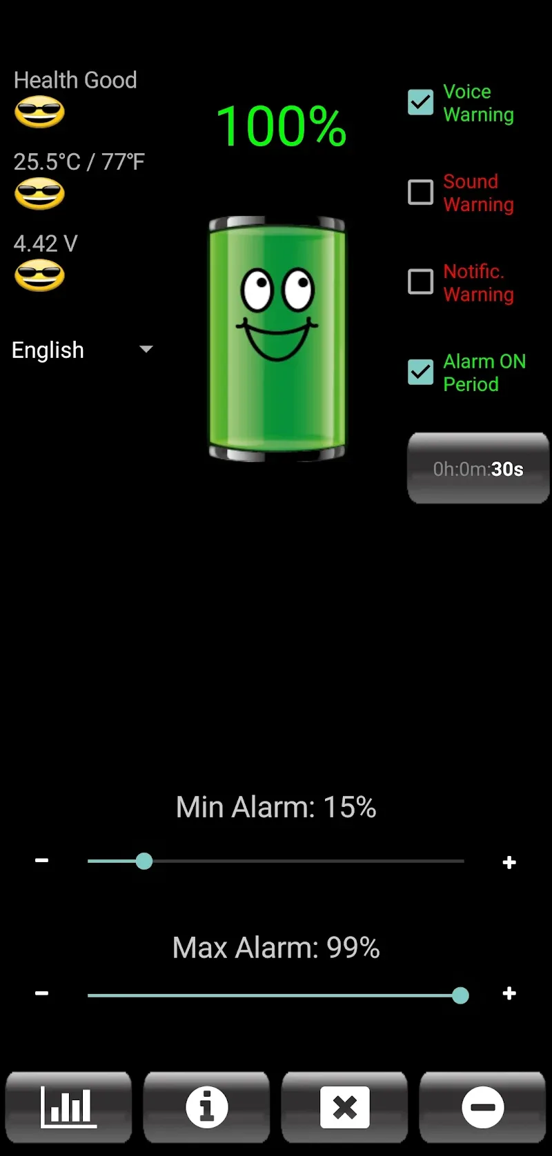 Battery Alarm PRO screenshot 4
