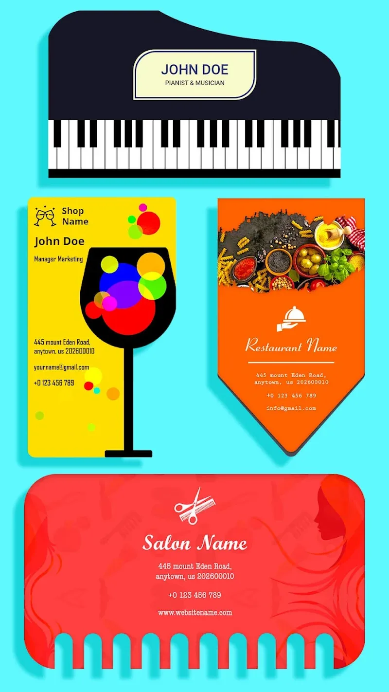 Prévia 5 do aplicativo Business Card Maker