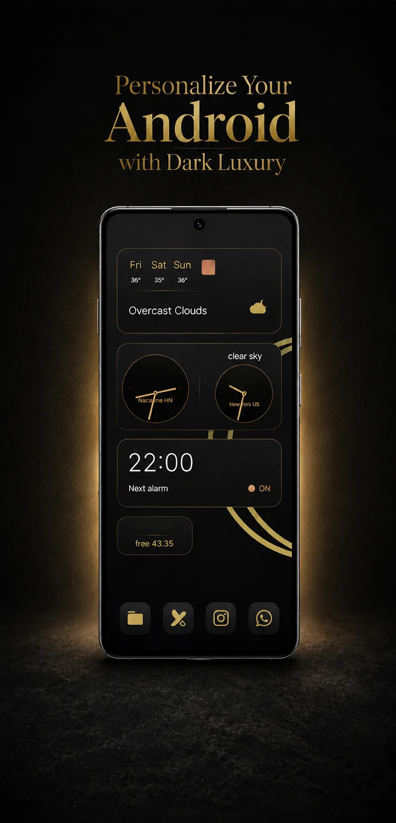 Dark Luxury KWGT – Screenshot 1