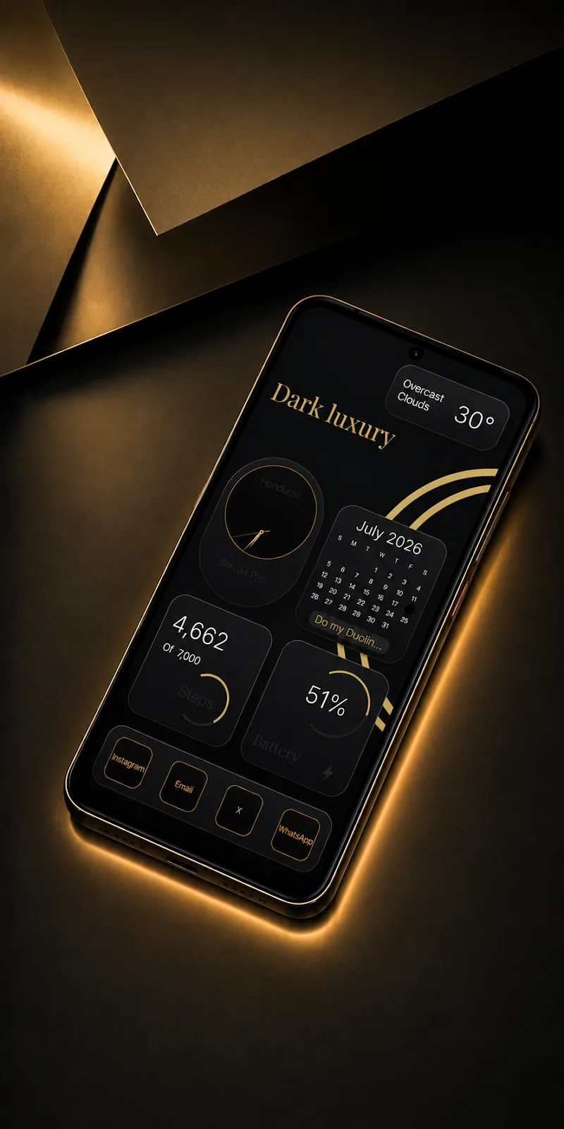 Dark Luxury KWGT – Screenshot 3