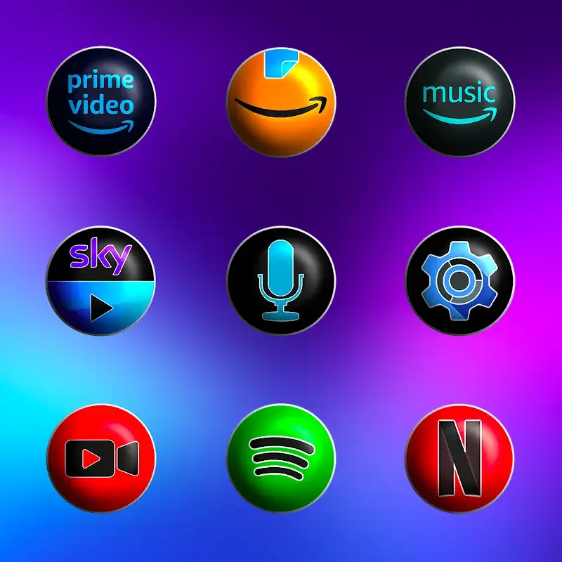 Captura de tela 5 do Pixly Fluo 3D - Icon Pack