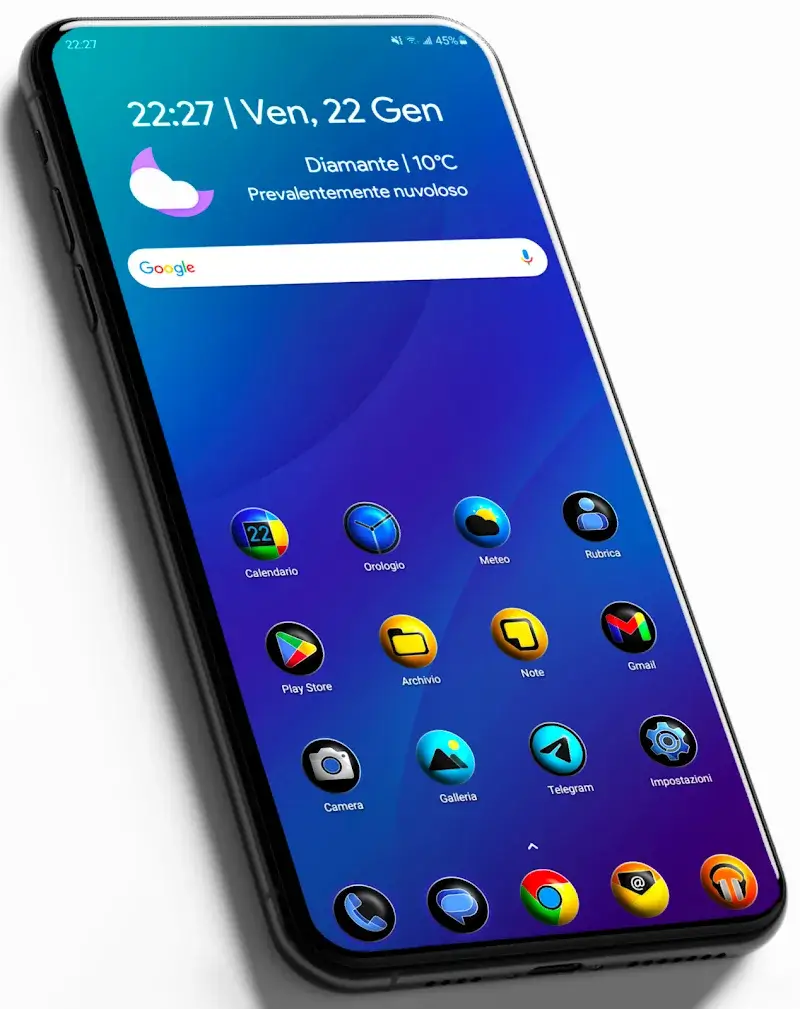 Captura de tela 1 do Pixly Fluo 3D - Icon Pack