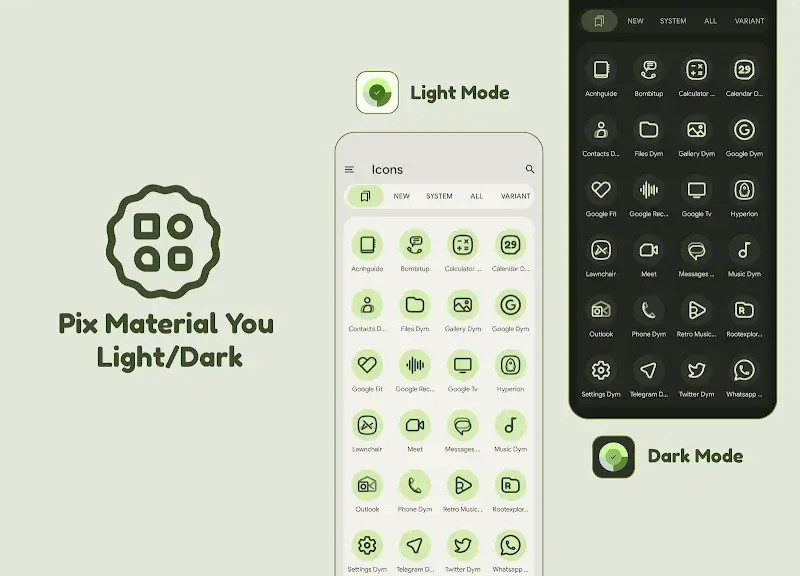 Capture d'écran Pix Material You Light/Dark 2