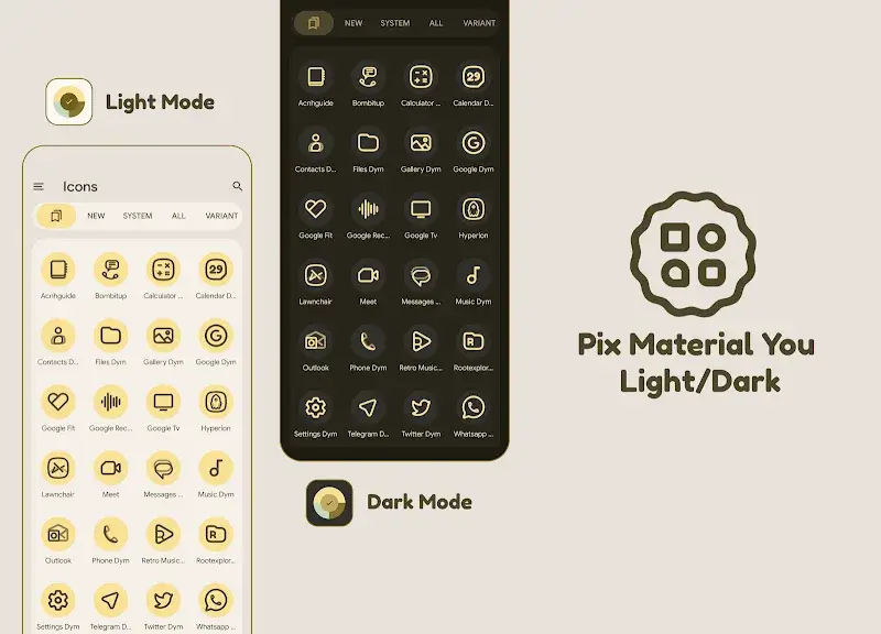 Capture d'écran Pix Material You Light/Dark 3