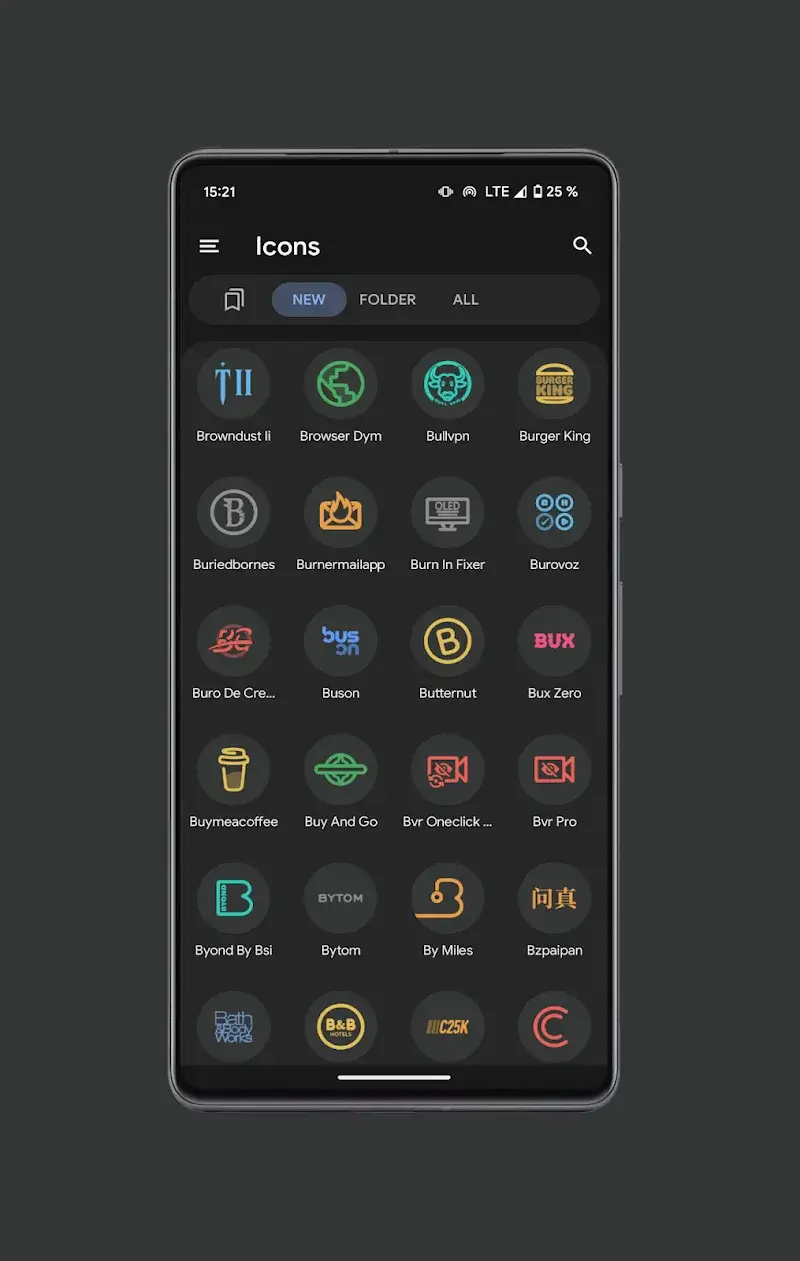 Screenshot 4 di Pix Material Dark Icon Pack