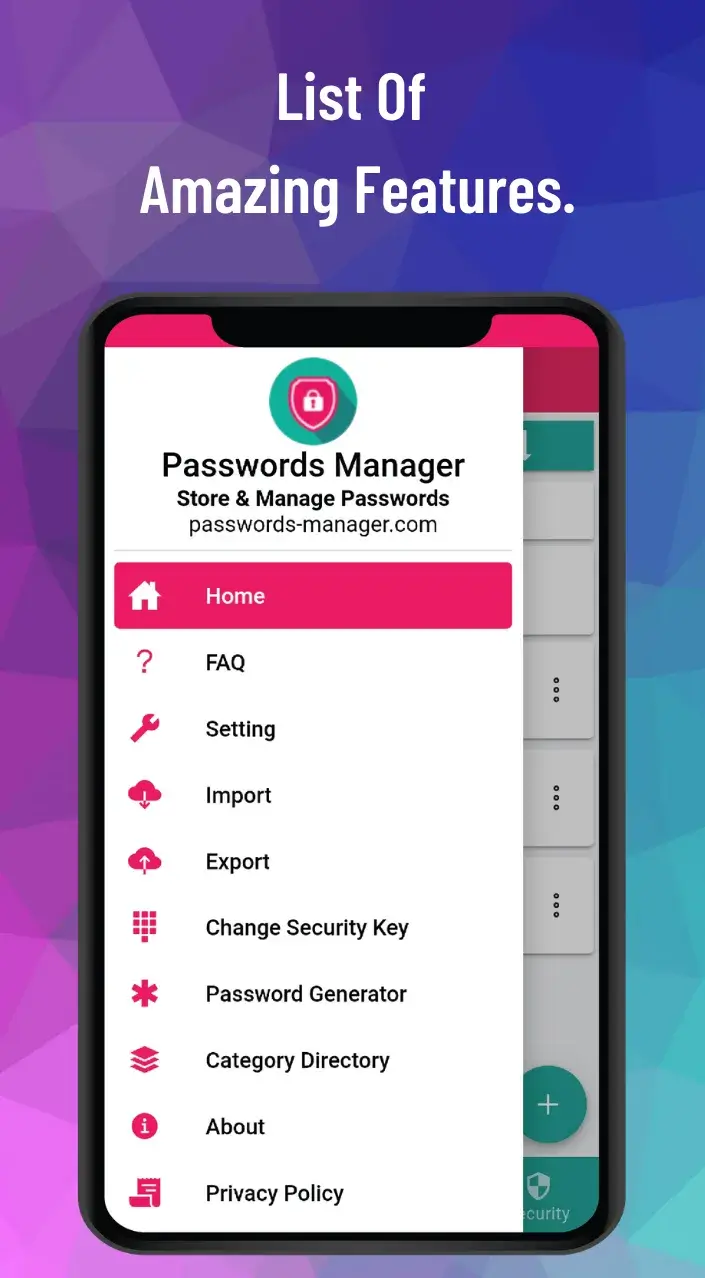 Tangkapan layar Passwords Manager Pro 1