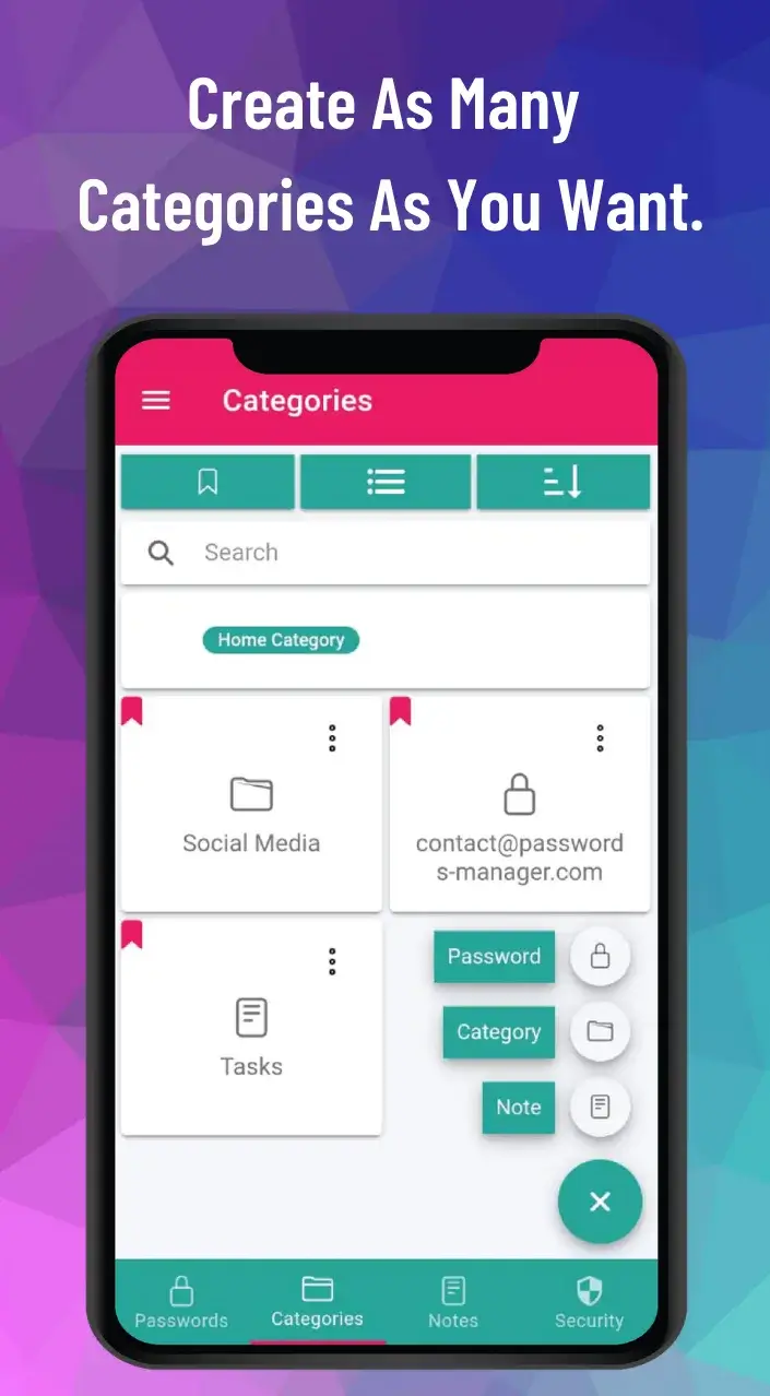 Tangkapan layar Passwords Manager Pro 2