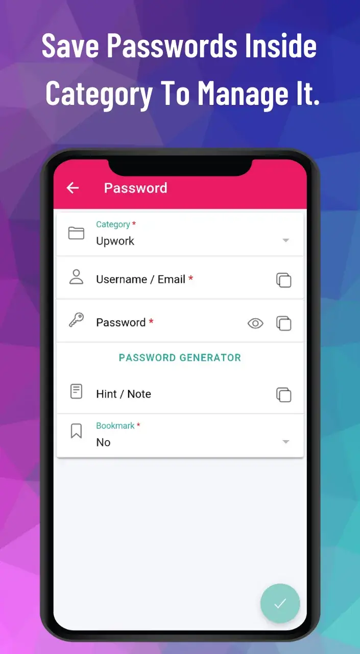 Tangkapan layar Passwords Manager Pro 3