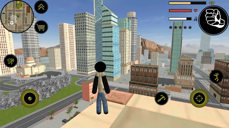 Capture d'écran de gameplay 4 de Stick Rope Hero: Original