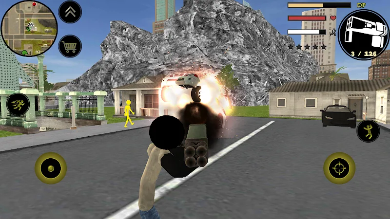 Capture d'écran de gameplay 3 de Stick Rope Hero: Original