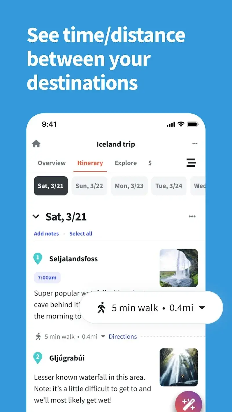 Wanderlog screenshot 4