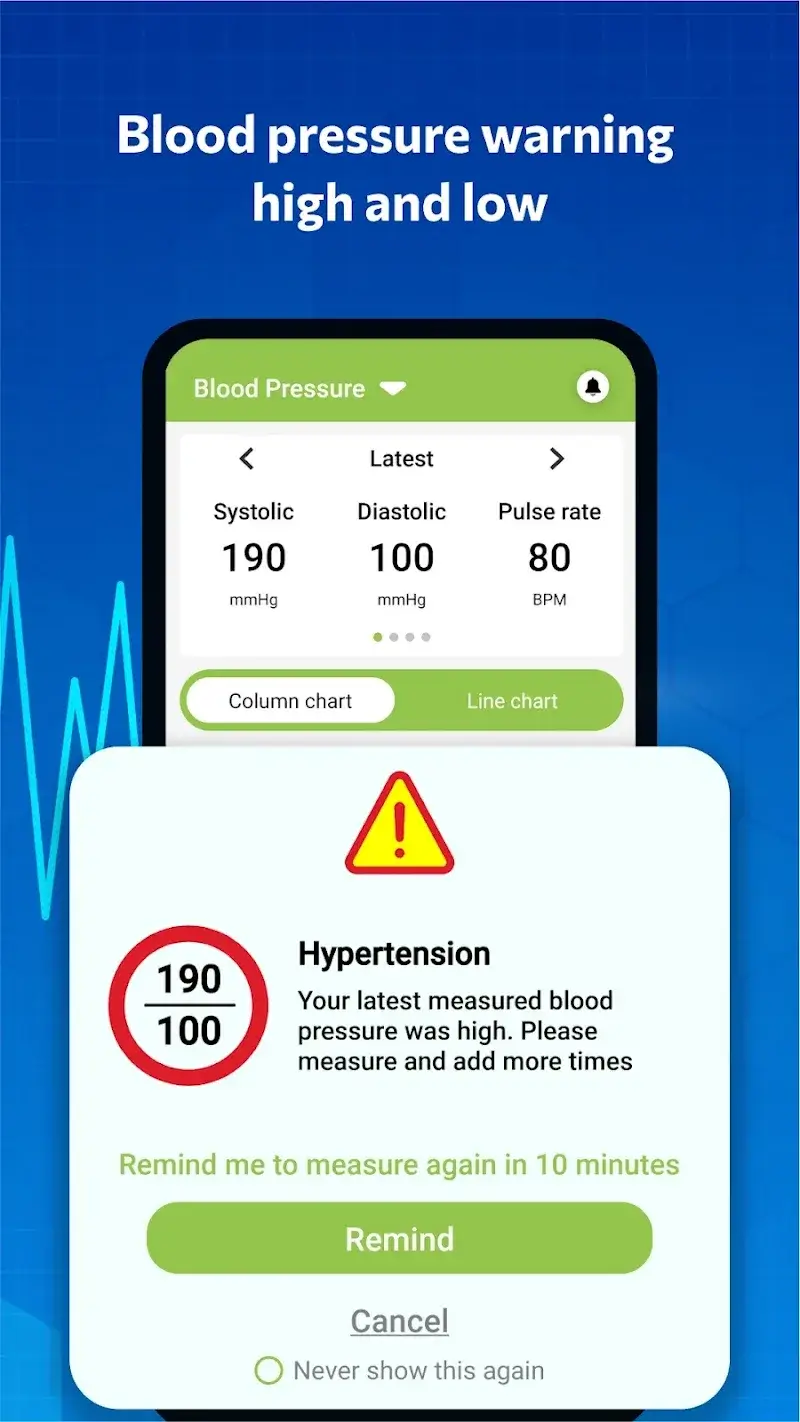ภาพหน้าจอแอป Blood pressure – Blood Sugar 6