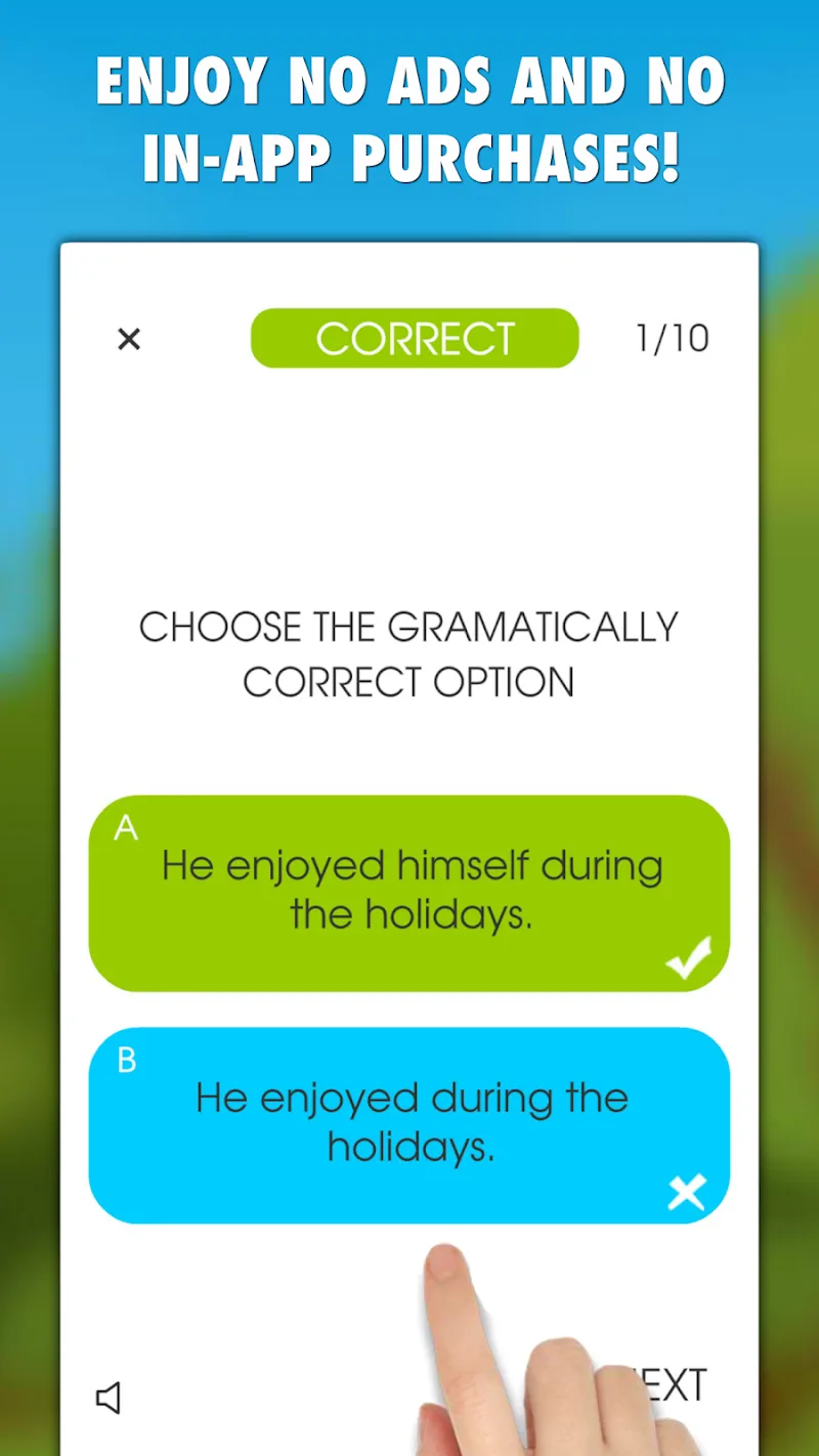 Capture d'écran 2 de My English Grammar Test, PRO
