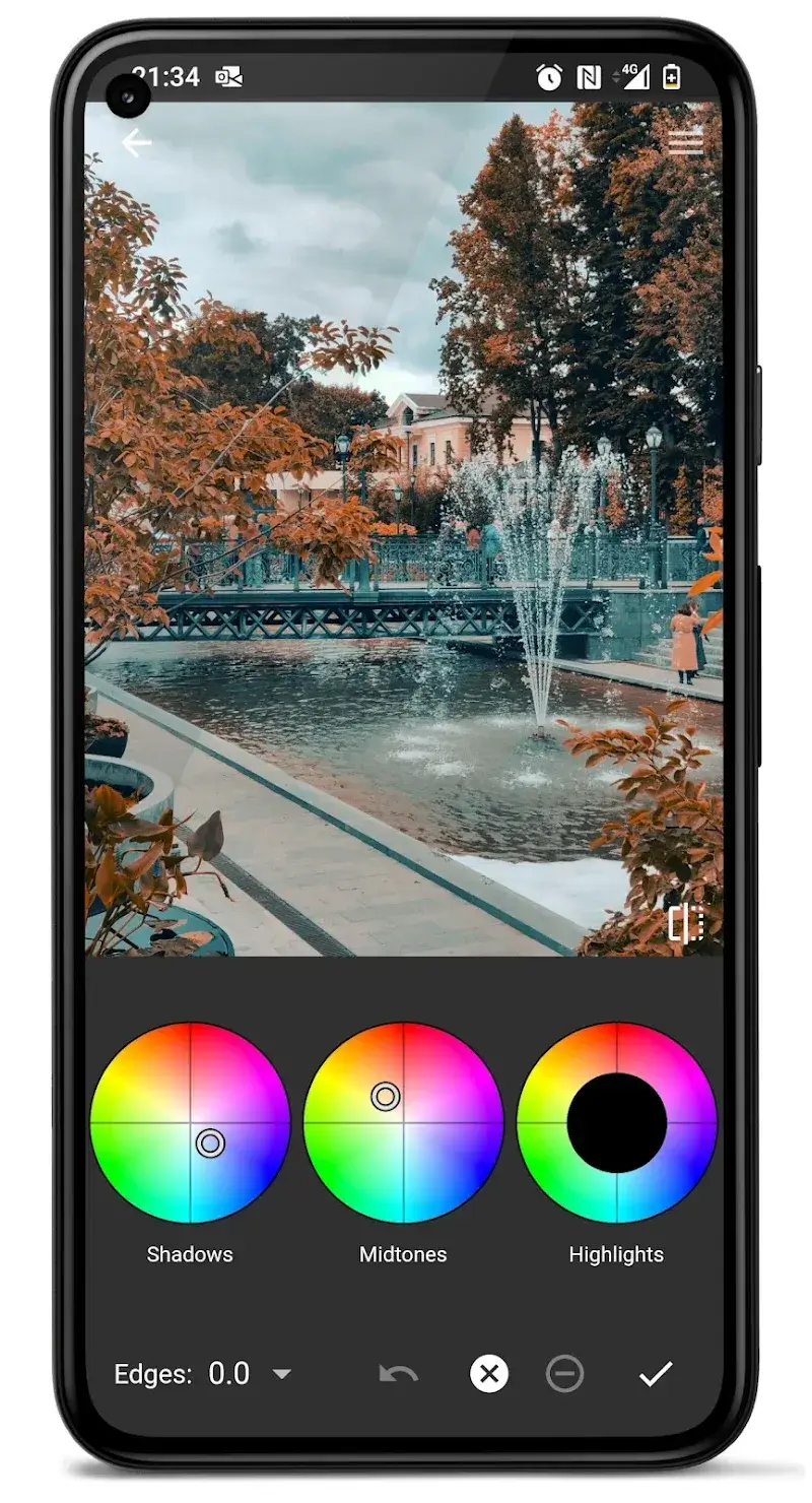 Tangkapan layar aplikasi Photo Curves 2