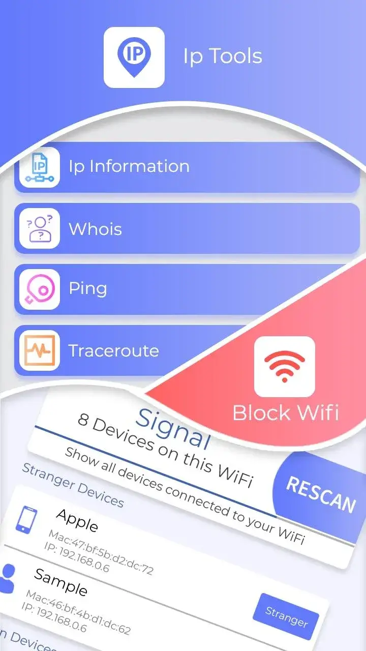Capture d'écran de l'application Block WiFi & IP Tools 1