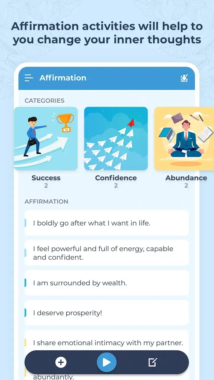 Tangkapan layar Affirmations - Self Motivation 2