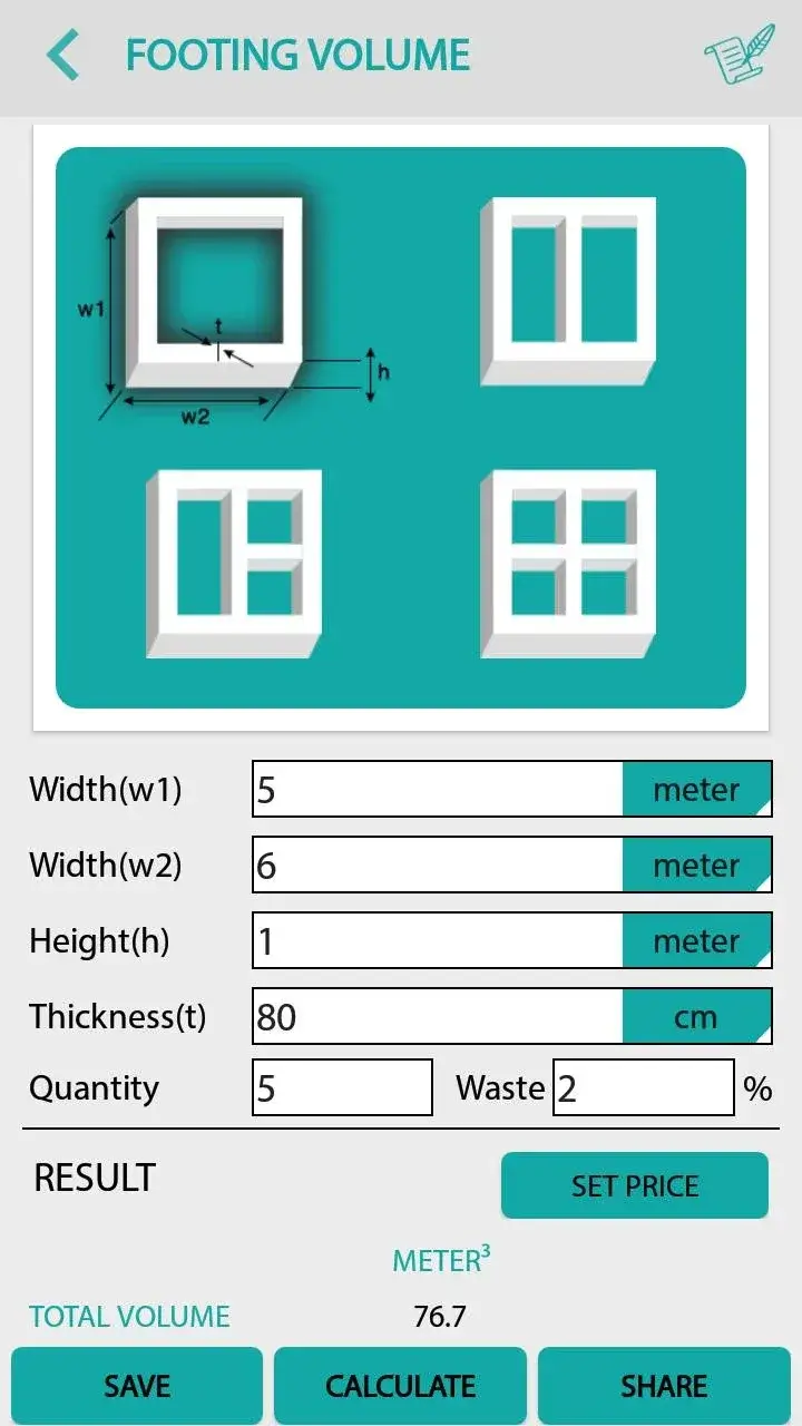 Civil: Concrete Calculator screenshot 3