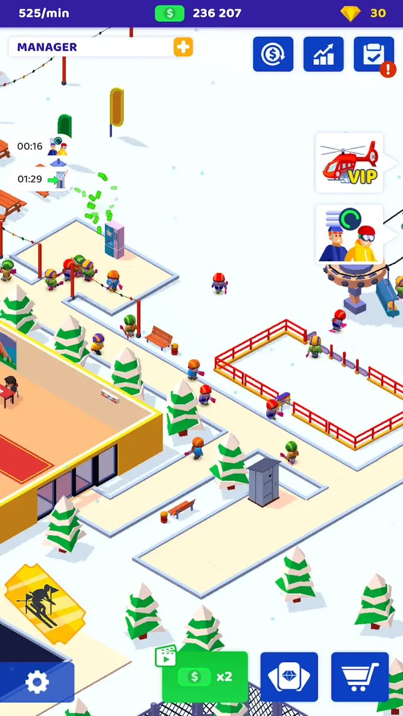 Tangkapan layar Ski Resort: Idle Snow Tycoon 2