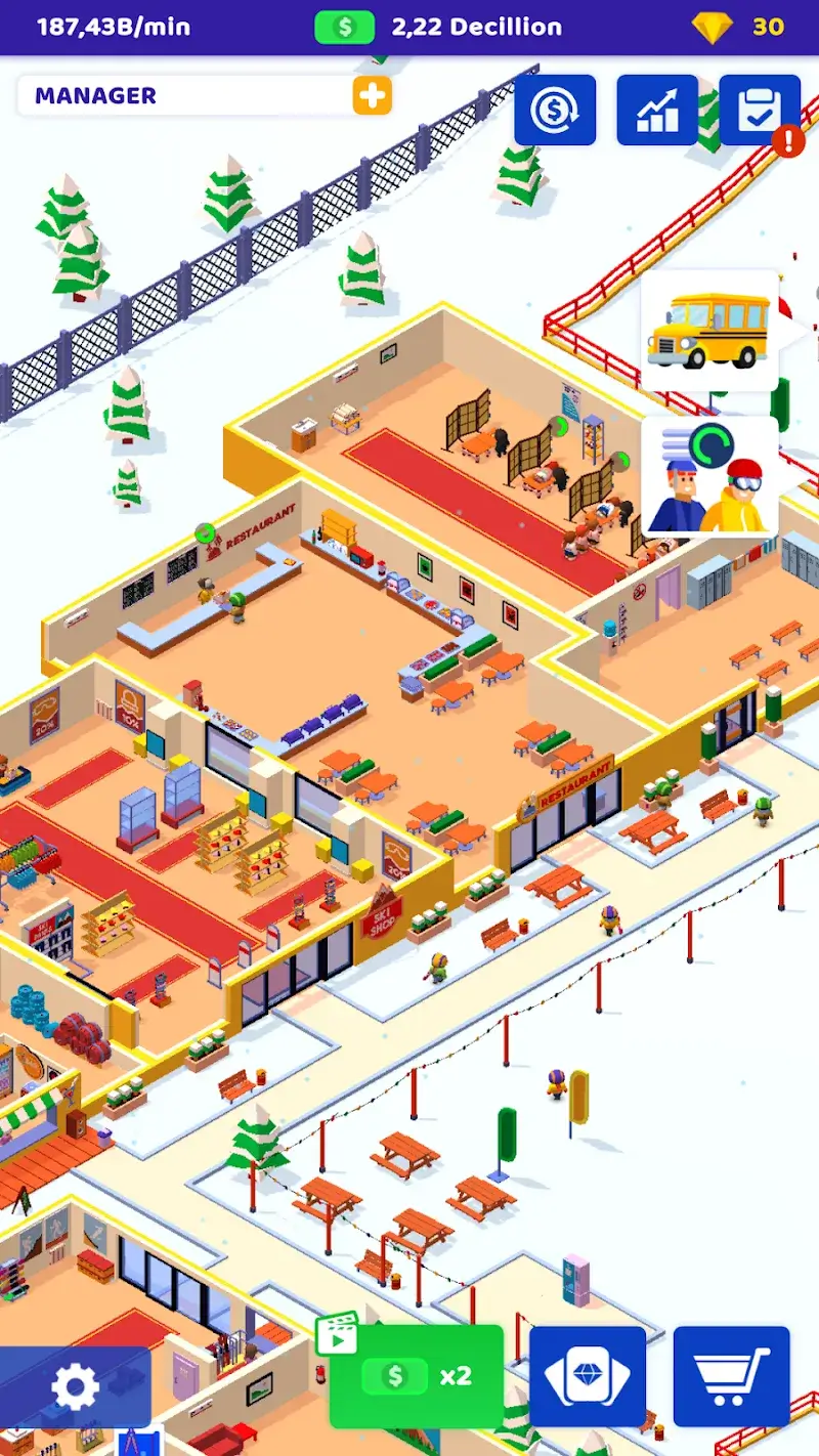Tangkapan layar Ski Resort: Idle Snow Tycoon 3
