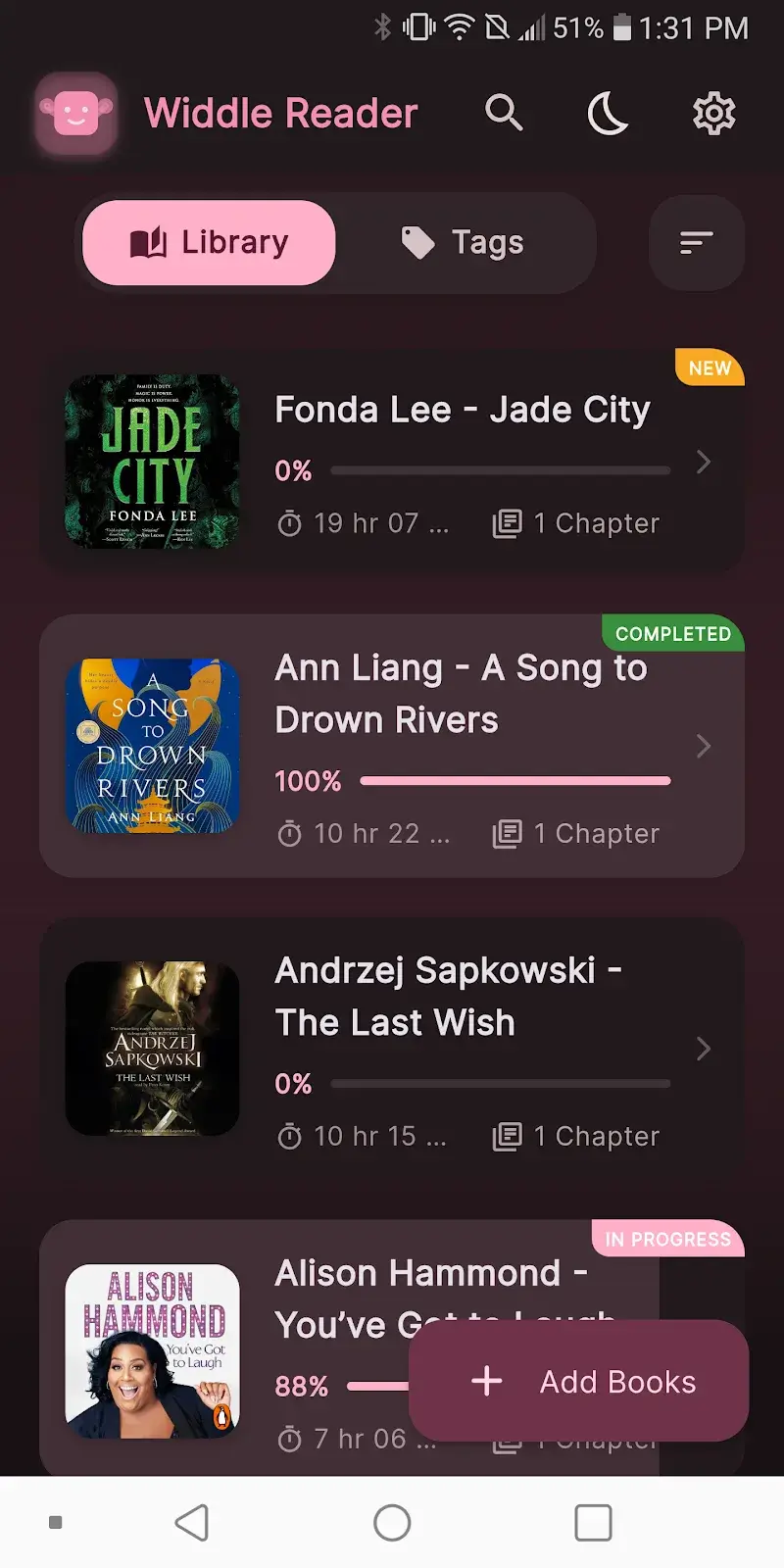 Tangkapan layar Widdle Reader 6