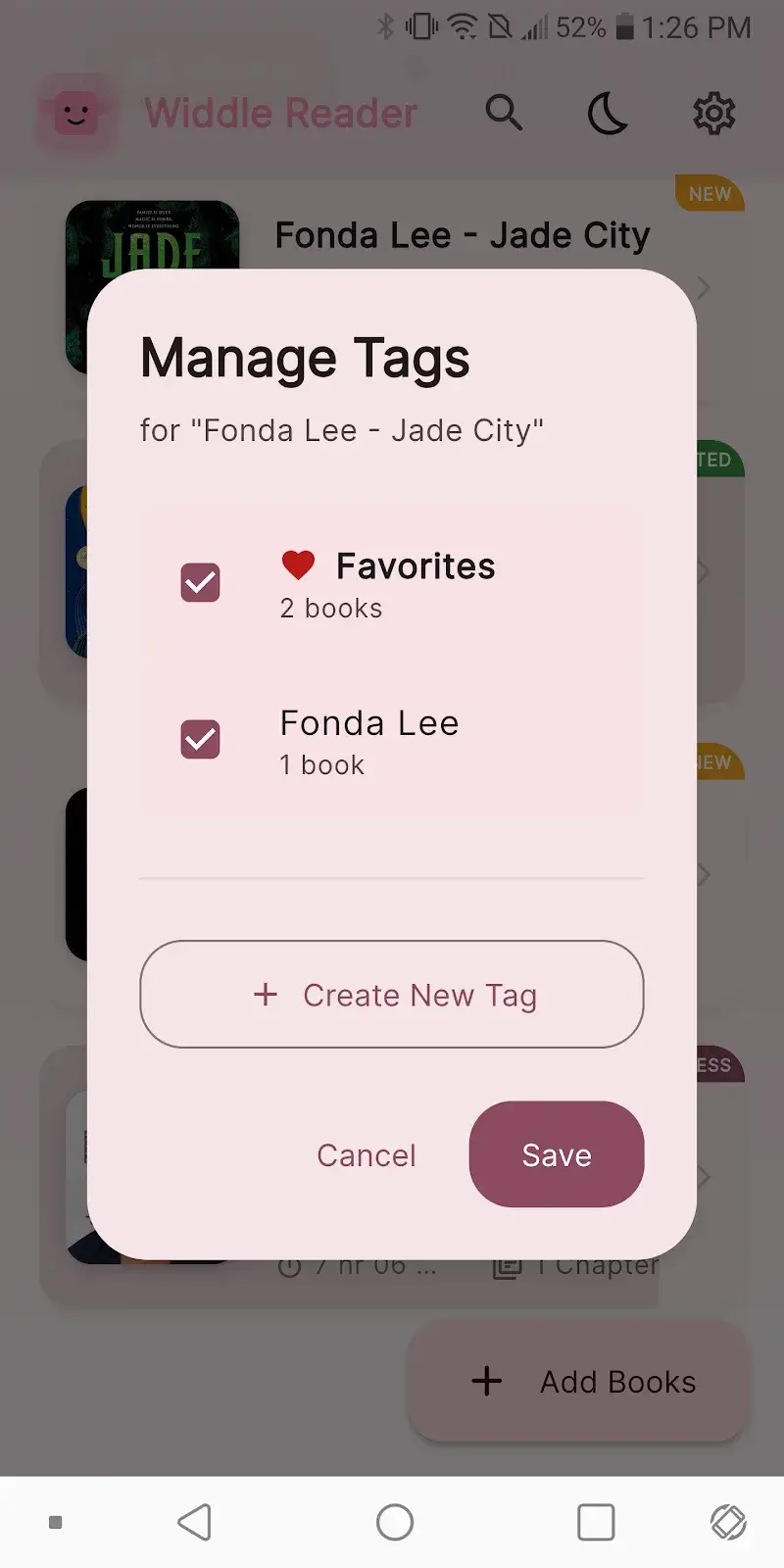 Tangkapan layar Widdle Reader 4