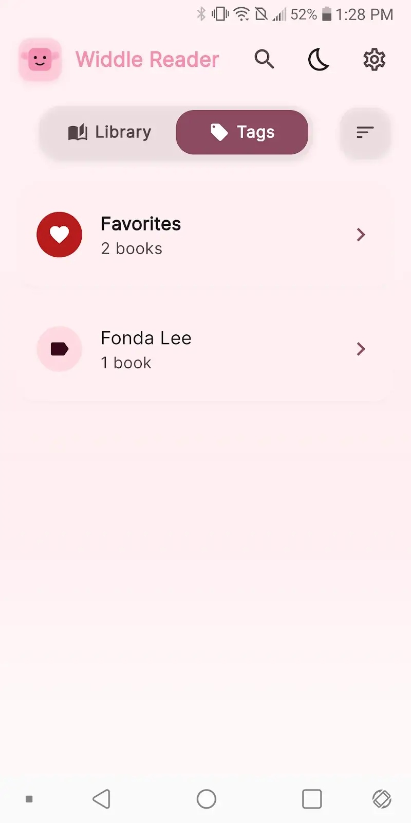 Tangkapan layar Widdle Reader 2