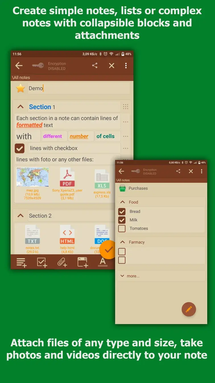 Capture d'écran VIP Notes 3